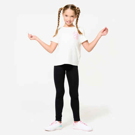 Girls' Basic Cotton Leggings - Black