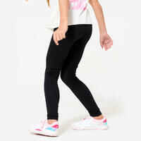 Girls' Basic Cotton Leggings - Black