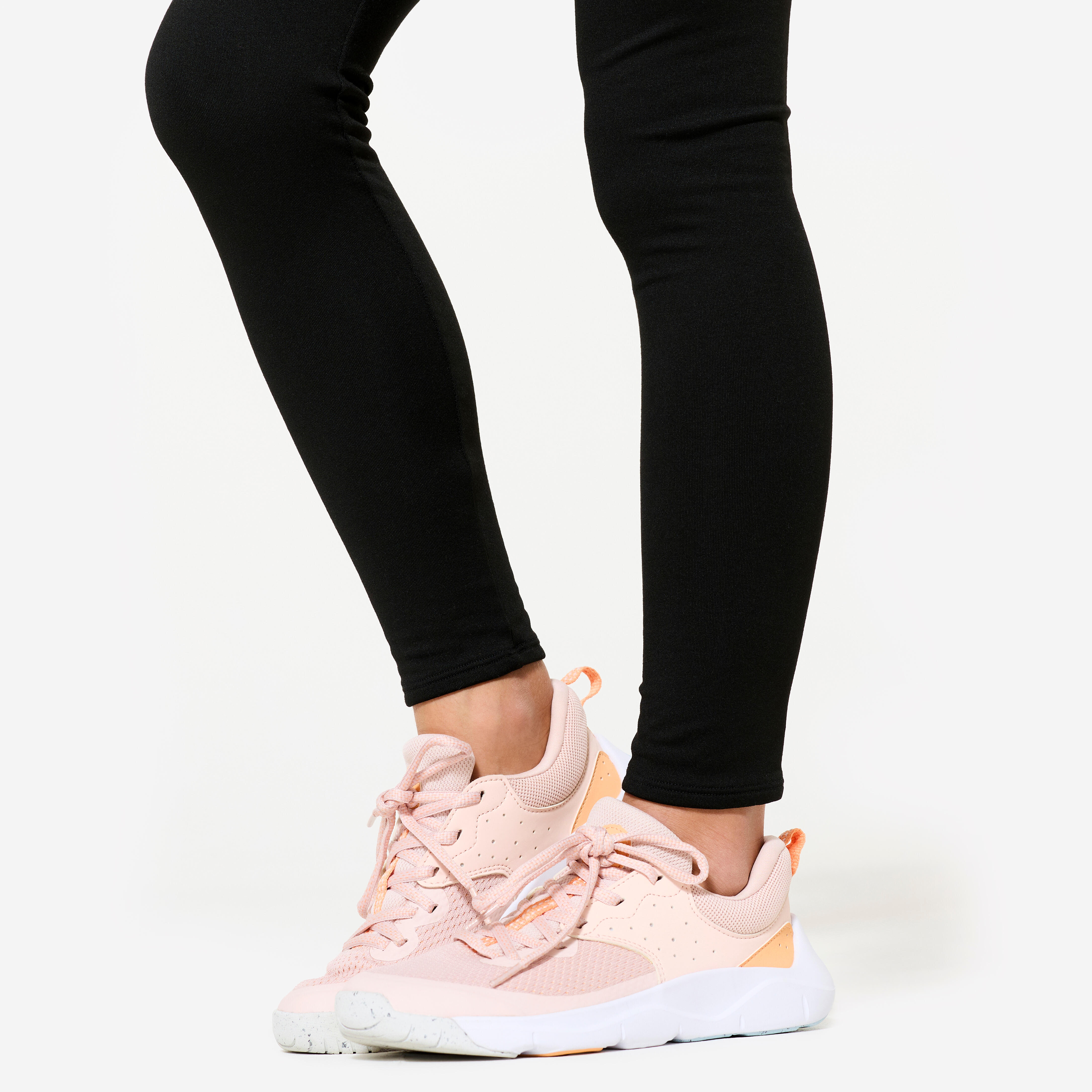 Girls' Warm Breathable Synthetic Gym Leggings - DOMYOS
