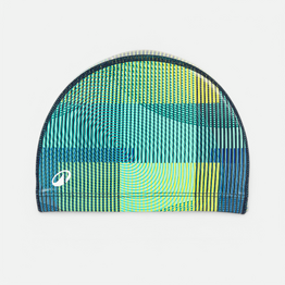 Bonnet de bain en tissu enduit taille M - anoi bleu vert
