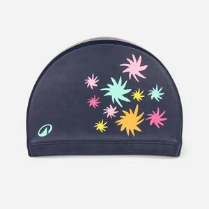 Gorro Natación niños adulto tela revestido silicona Azul Talla M