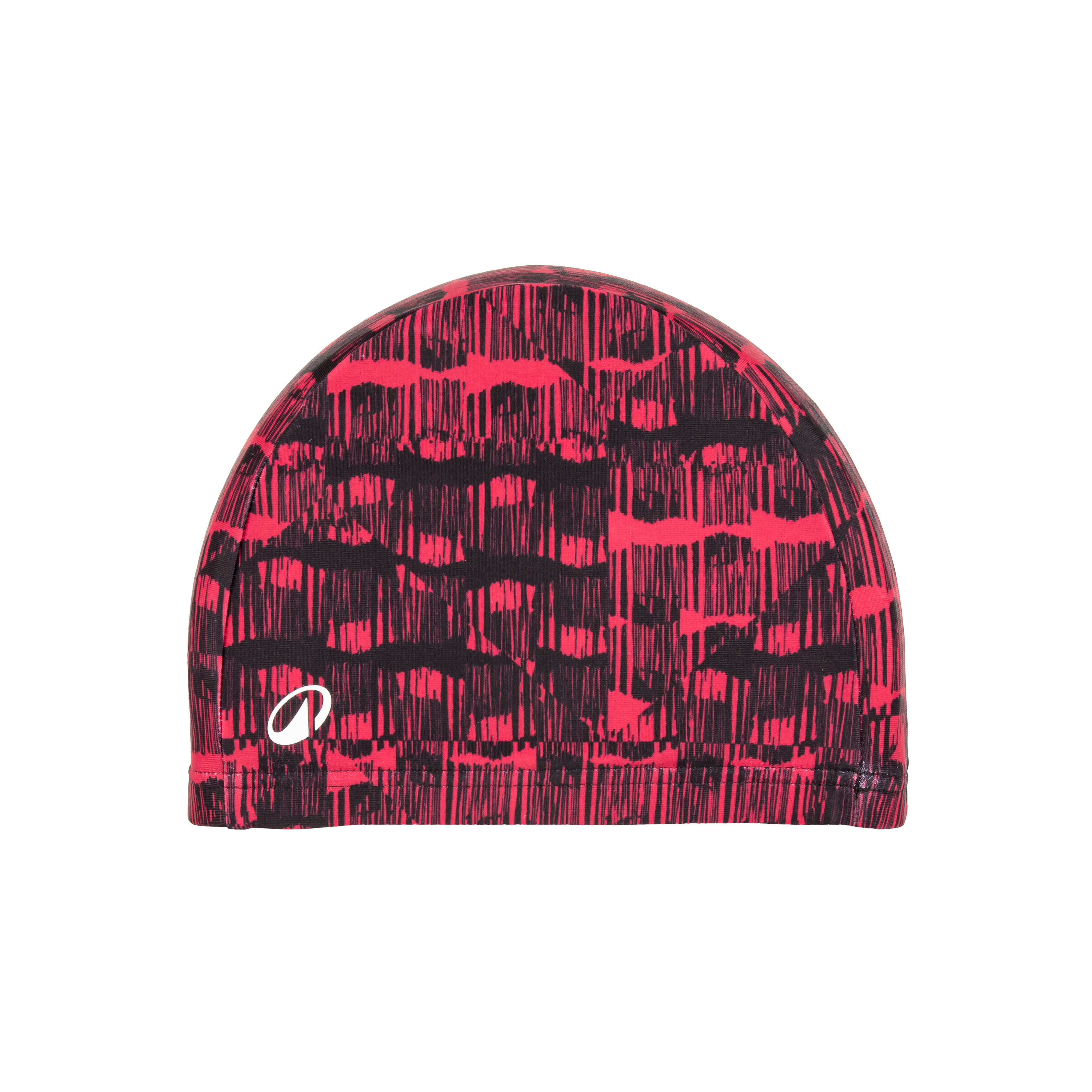 Fabric Swim Cap L Secure Fit & Stretchable Red Cray