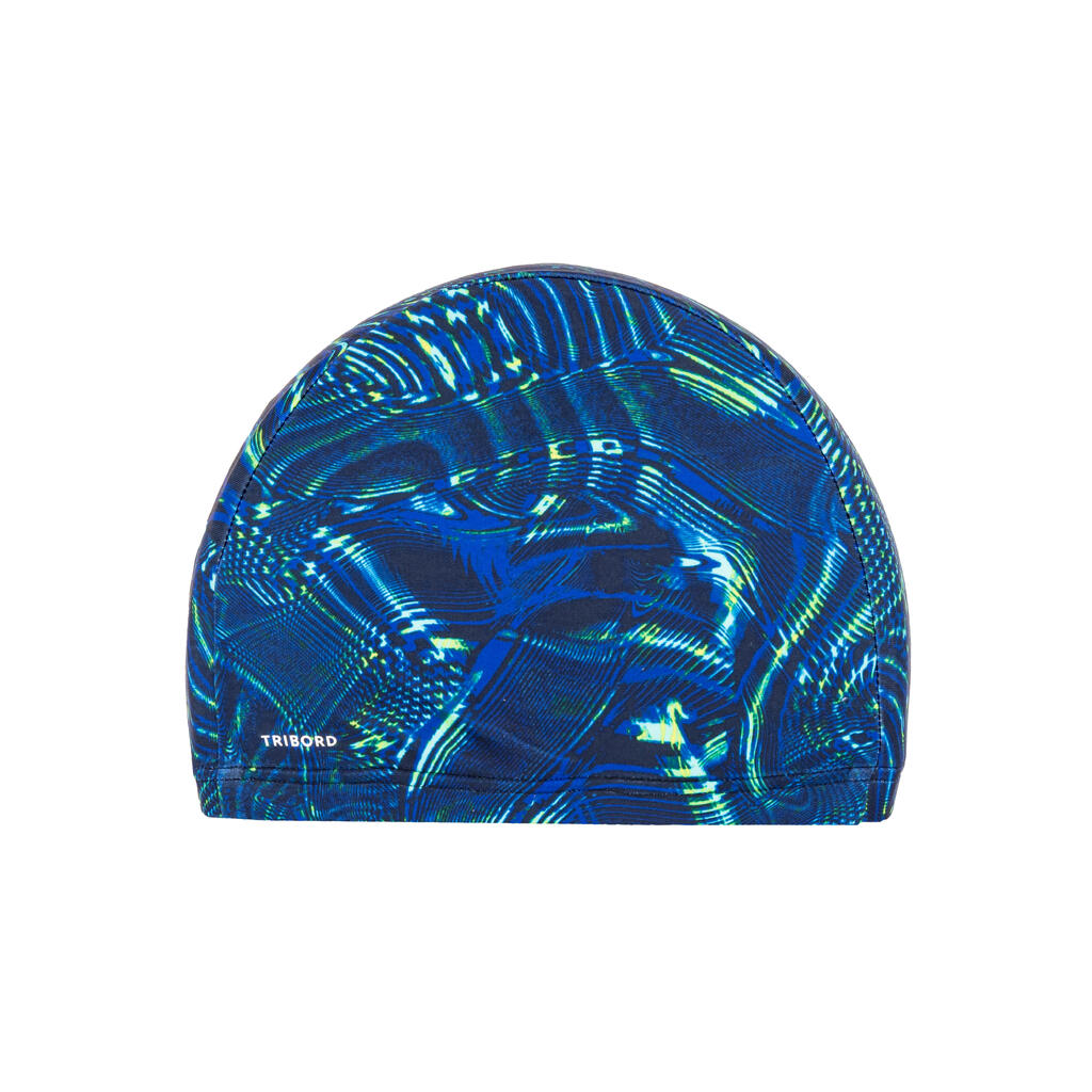 Bonnet de bain tissu taille L - iri bleu