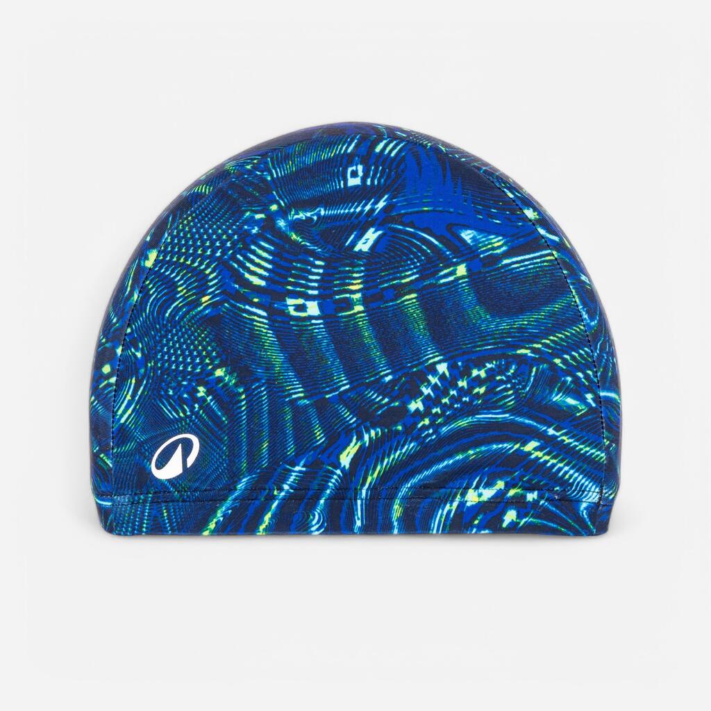 Bonnet de bain tissu taille L - iri bleu