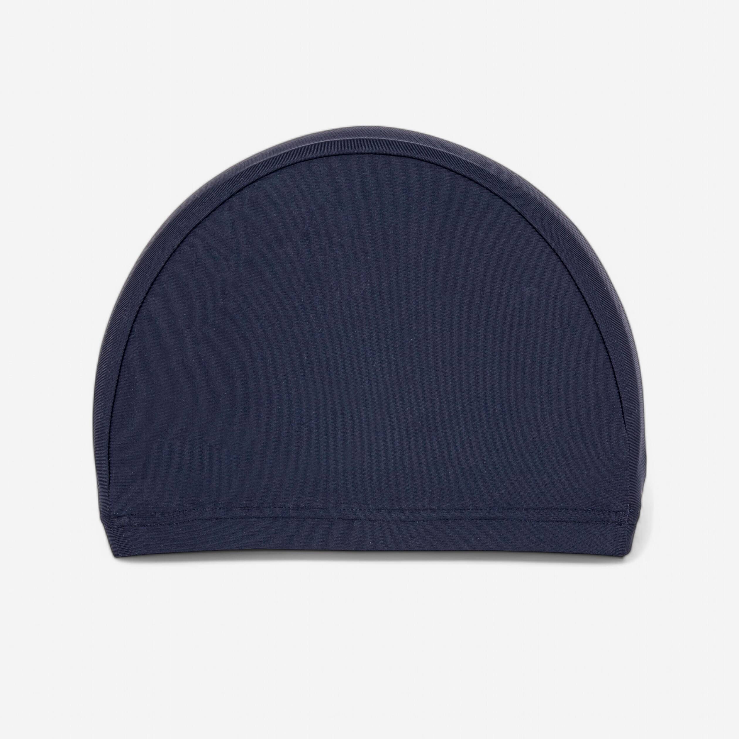 Fabric Swim Cap M Lightweight & Quick-Dry Dark Blue