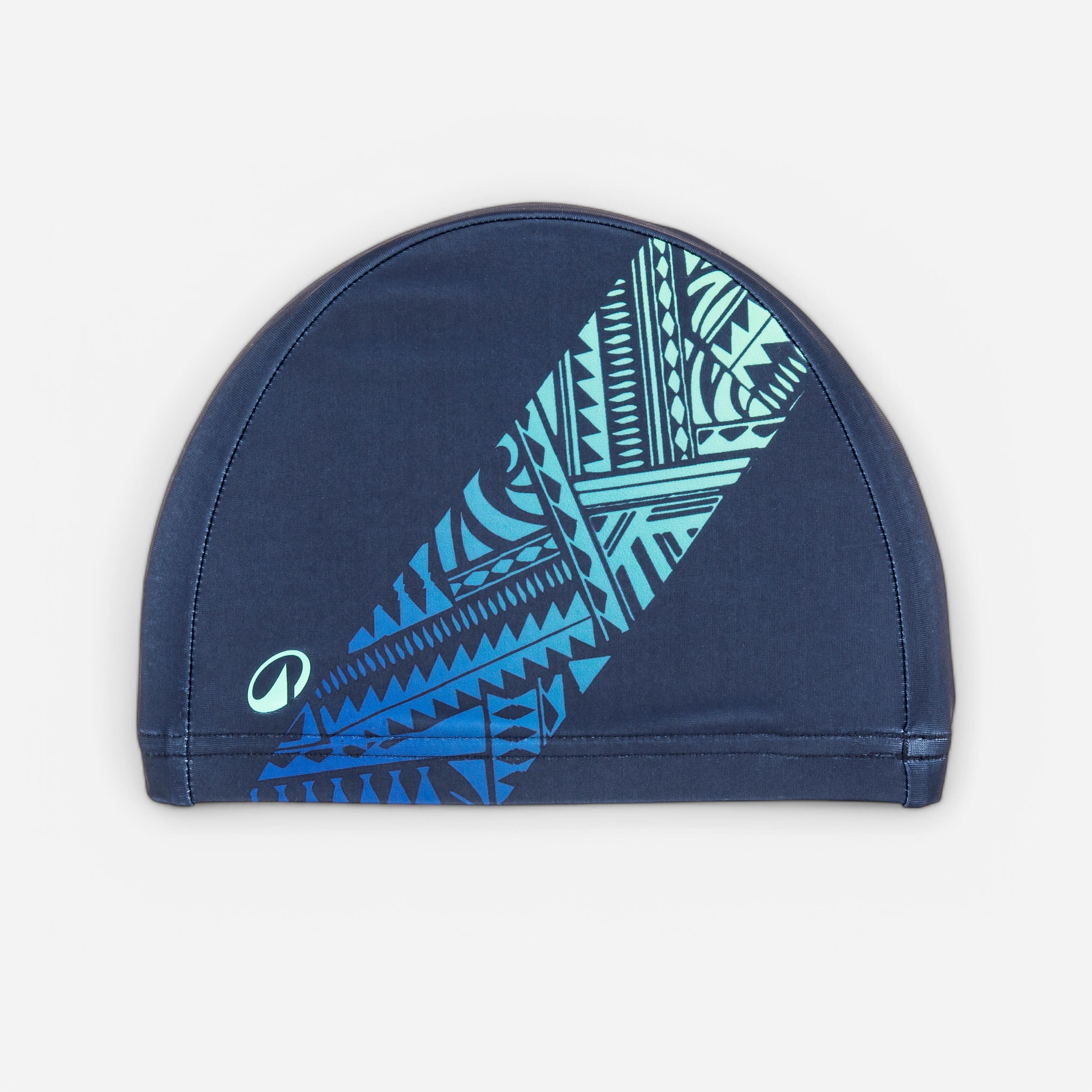 Fabric swim cap size M - fatu diag blue