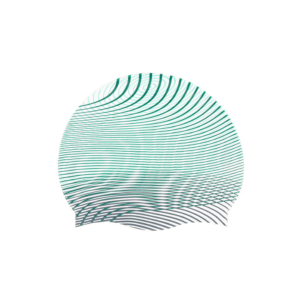 Silicone swim cap tria black