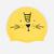 Bonnet de bain silicone - lion jaune