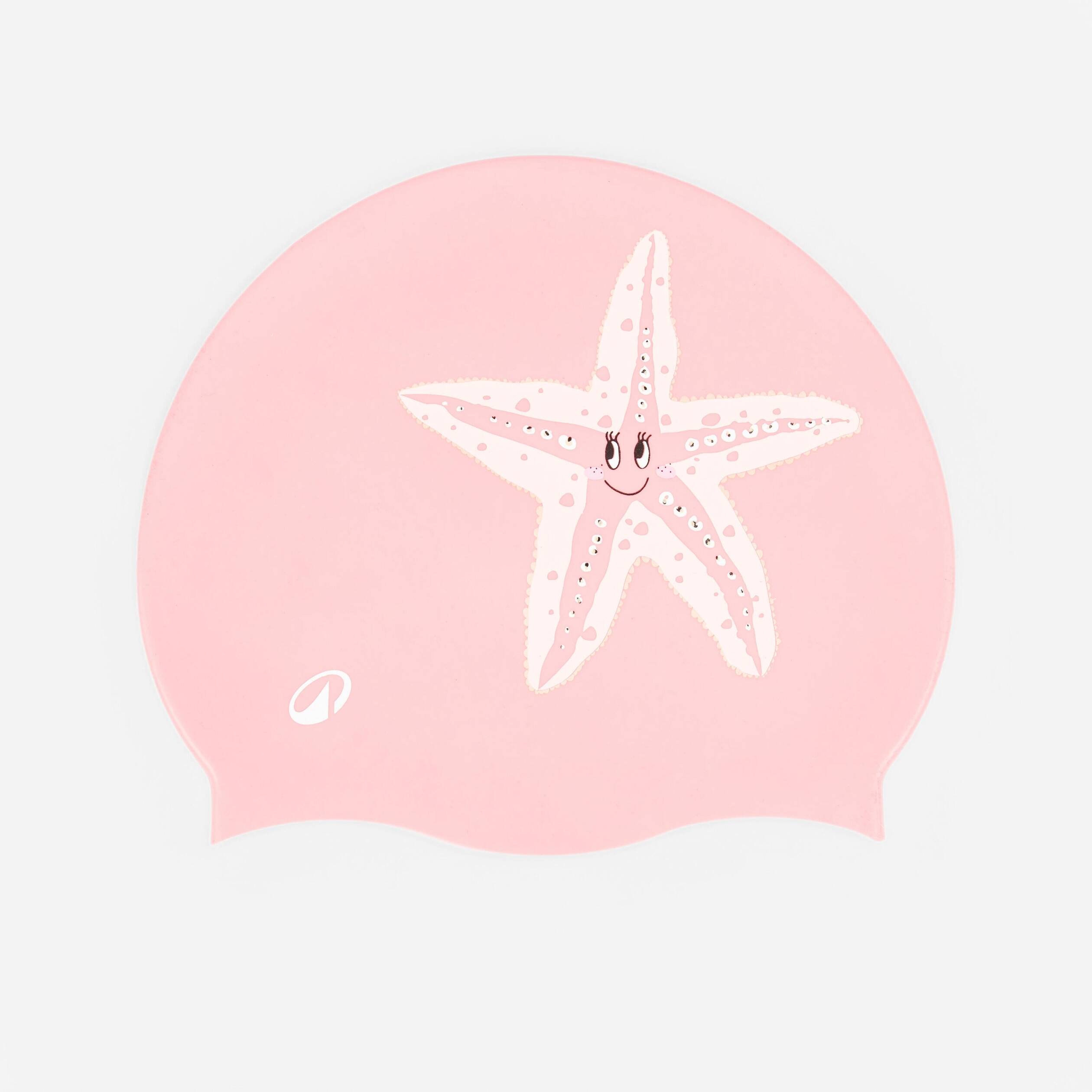 Silicone Swim Cap for Kids & Adults One Size (50-64 cm) Starfish - Pink