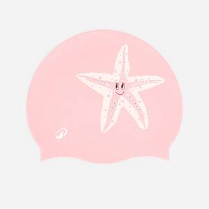 Silicone Swim Cap Stretchable & Soft Starfish Pink