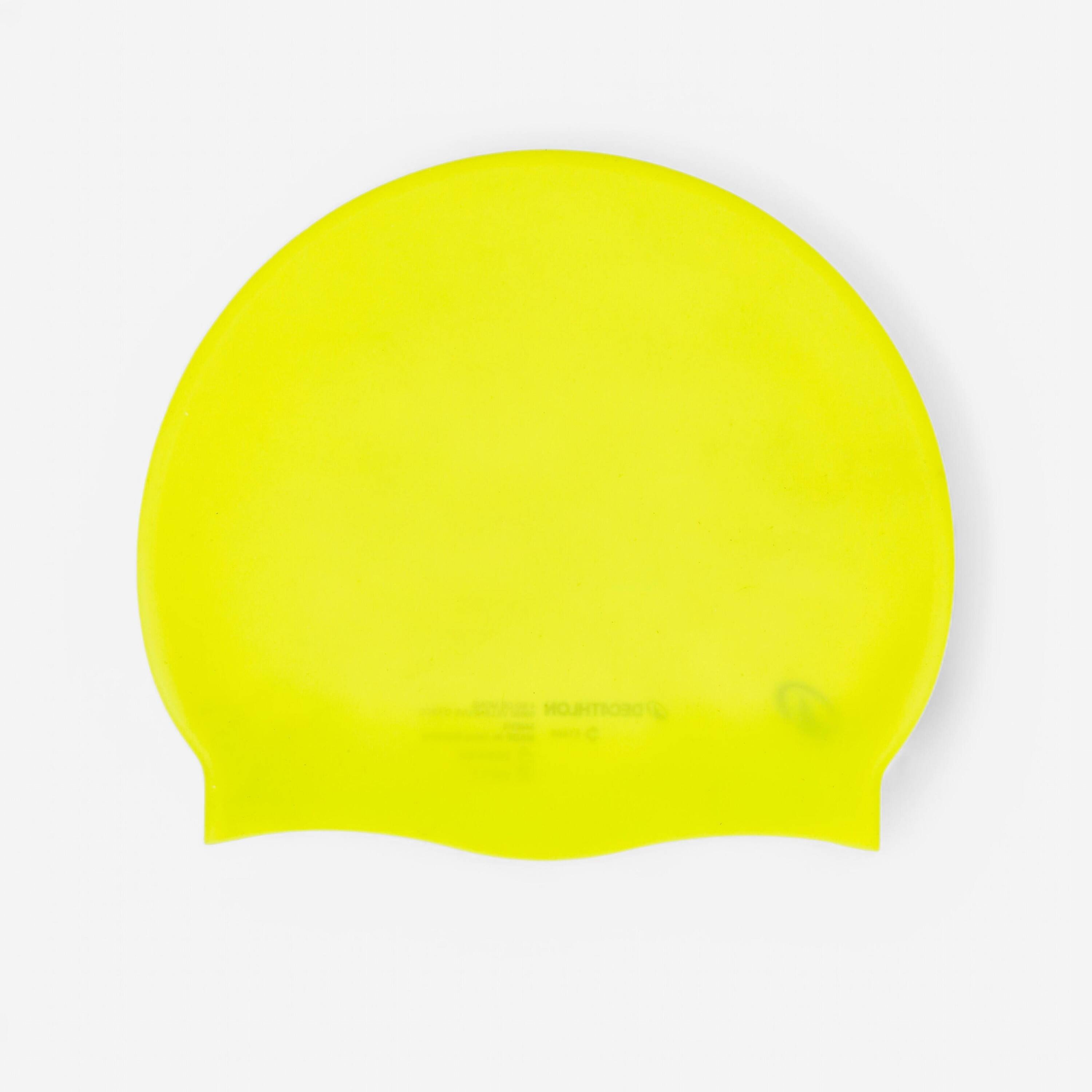 Silicone Swim Cap for Kids & Adults One Size (50-64 cm) - Yellow -  1