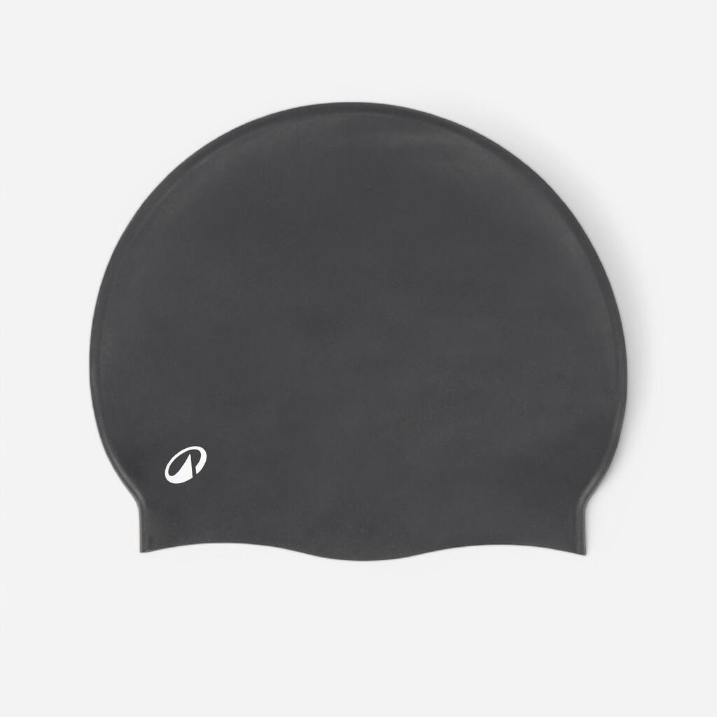 Bonnet de bain silicone - noir