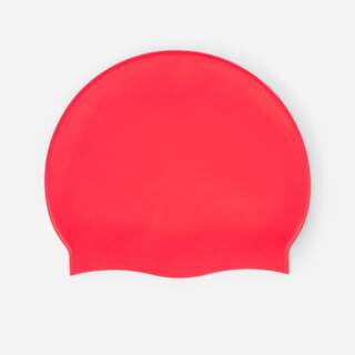 Silicone Swim Cap for Kids & Adults One Size (50-64 cm) - Red