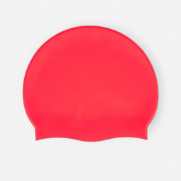 Bonnet de bain silicone - rouge