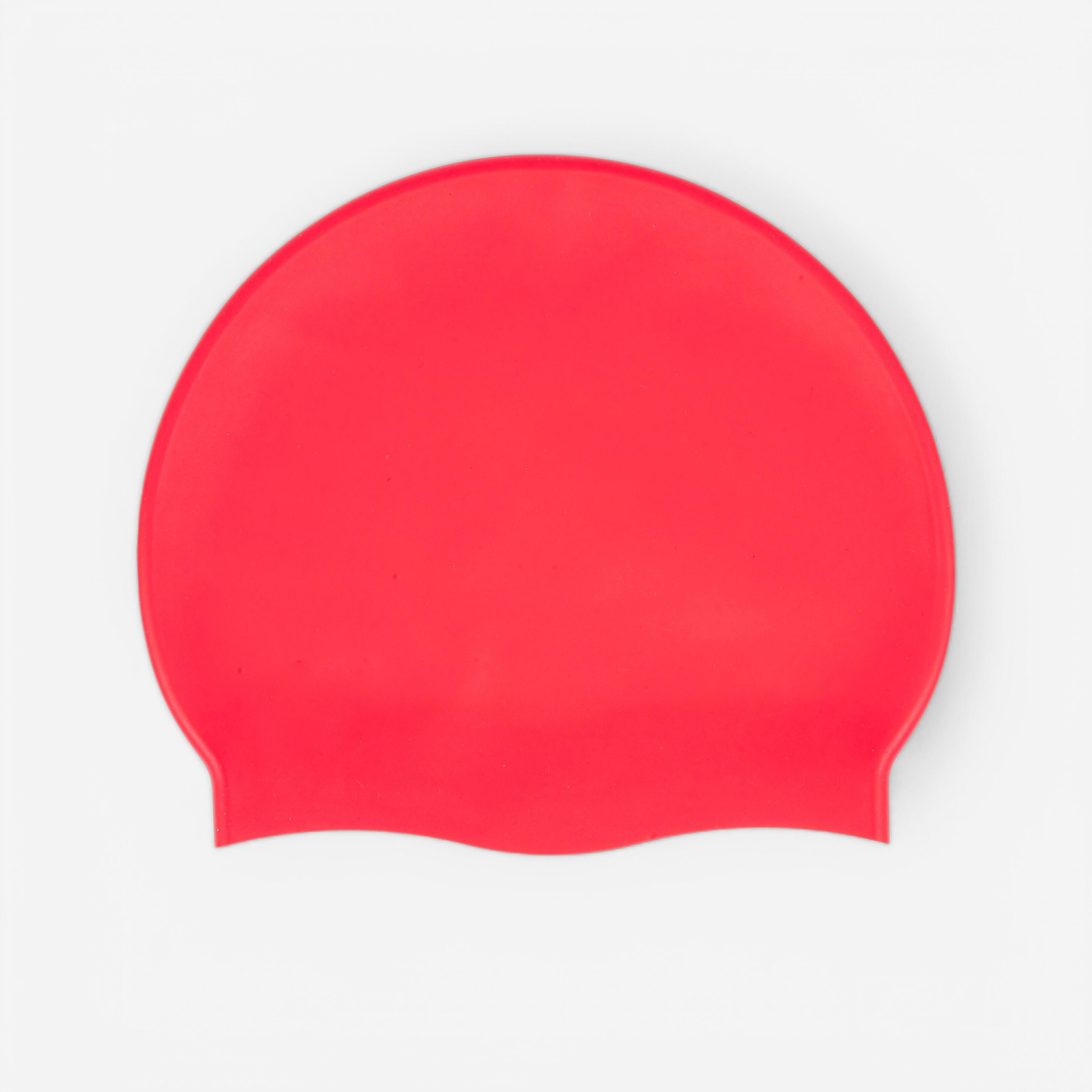 Touca de natação de silicone - vermelho