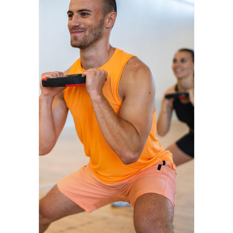 Férfi fitnesz rövidnadrág, cipzáros zsebekkel