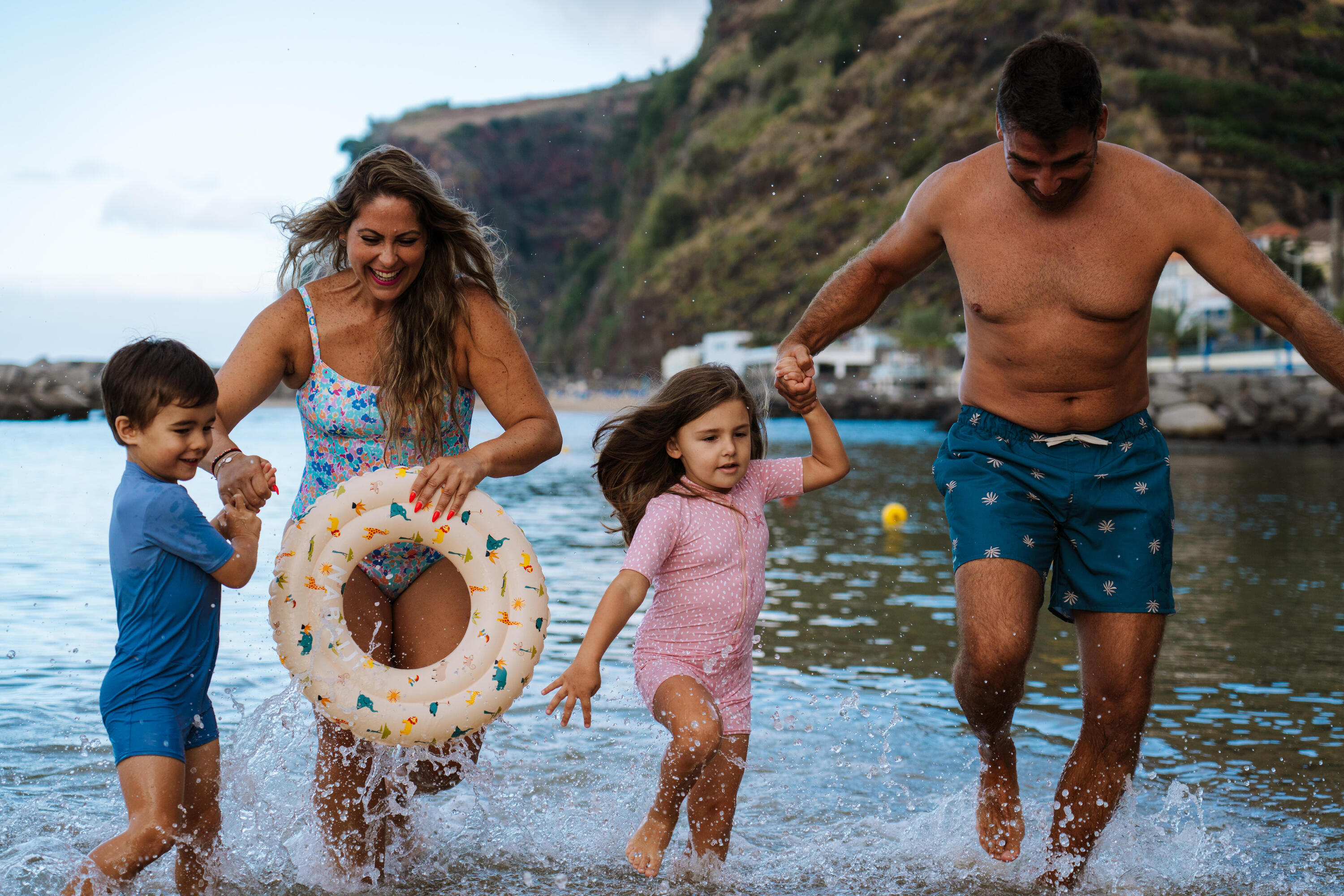 Schwimmanzug Kurzarm Shorty Baby - rosa 6/6