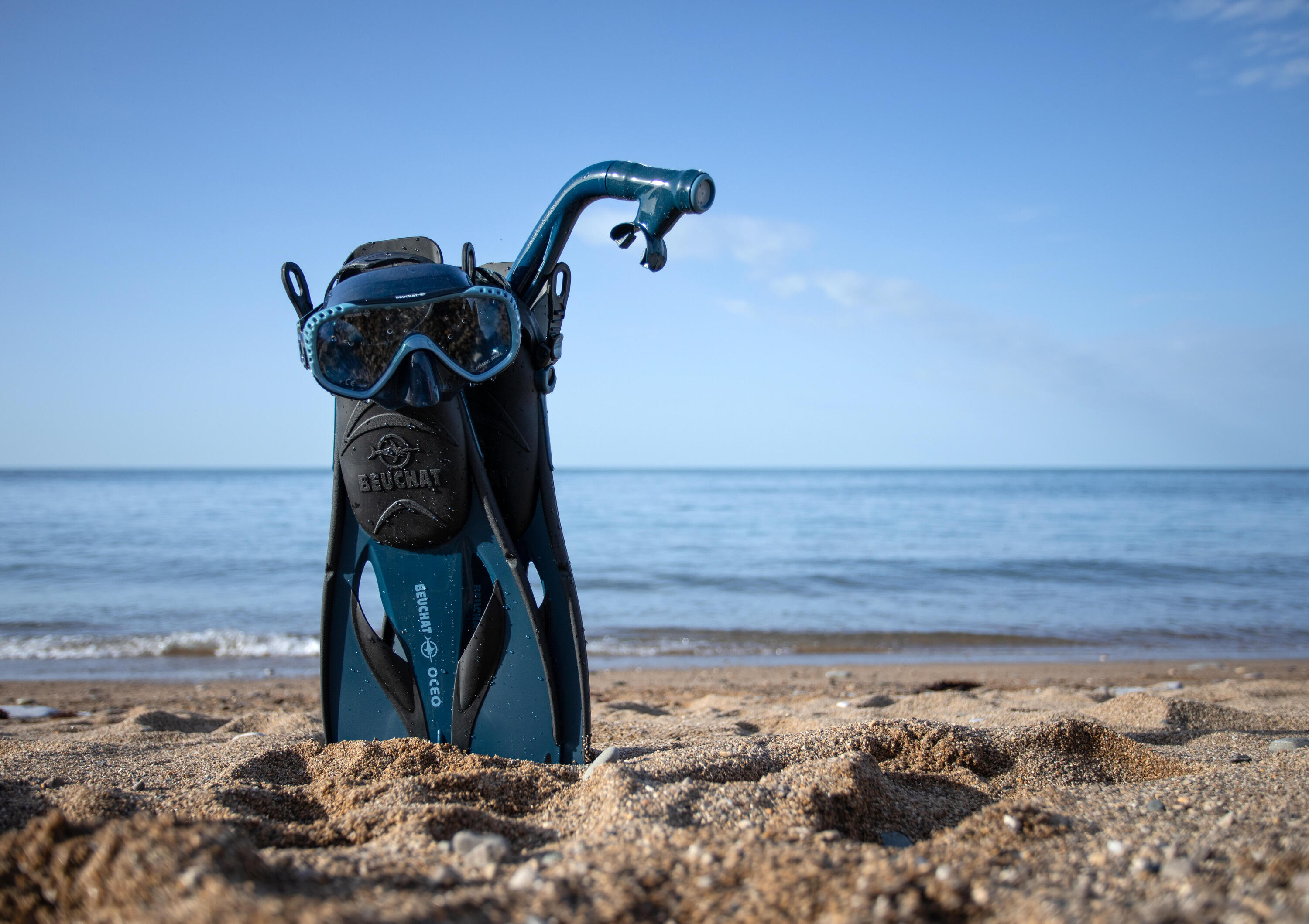 Set de snorkeling palmes masque tuba PMT - Atoll Bleu 9/9