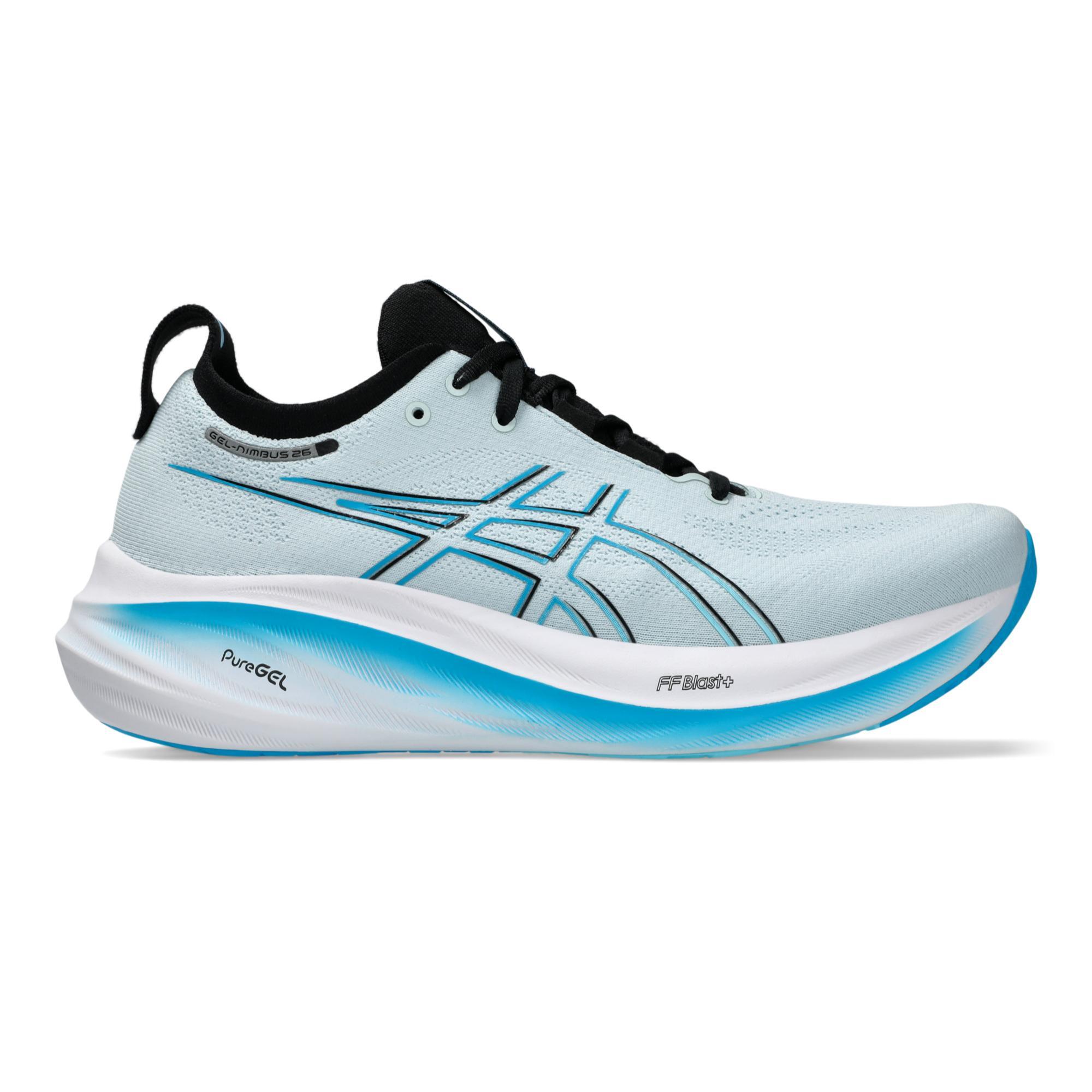 Men's Running Shoes GEL NIMBUS 26 - Grey/Bright Cyan