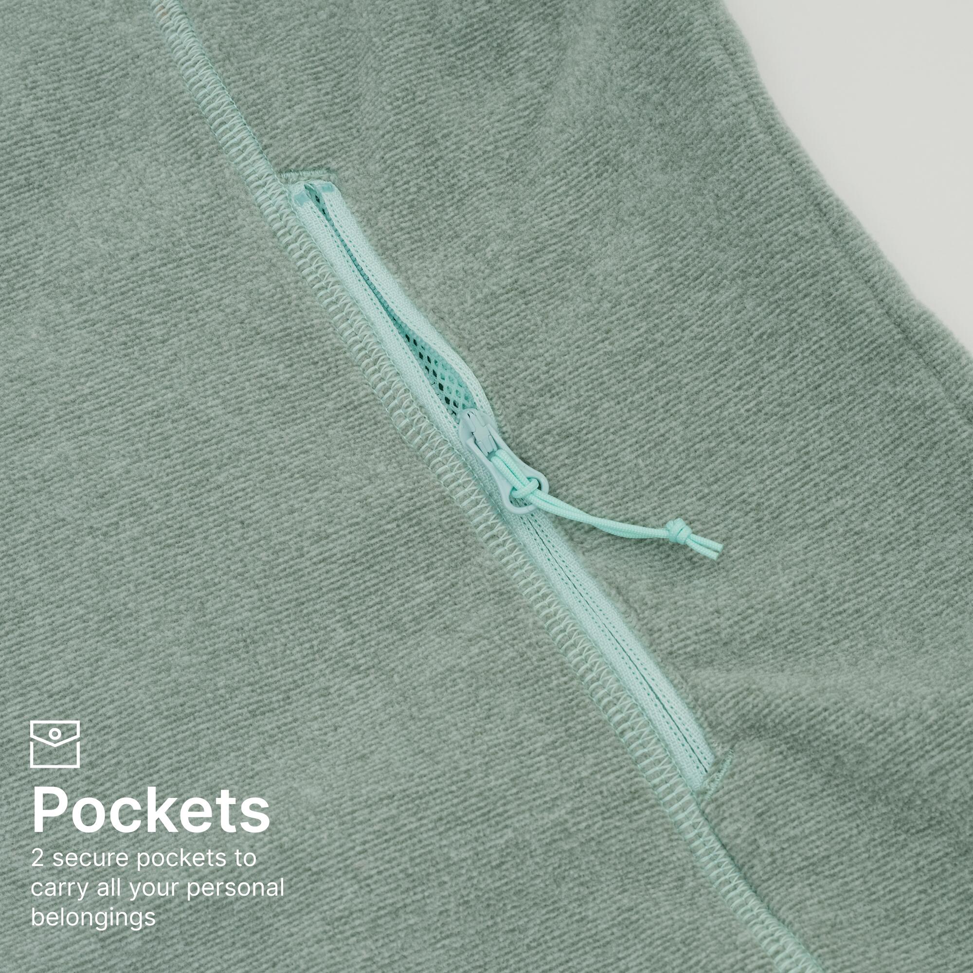 Women Sweater Full-Zip Fleece for Hiking MH100 Pale Mint