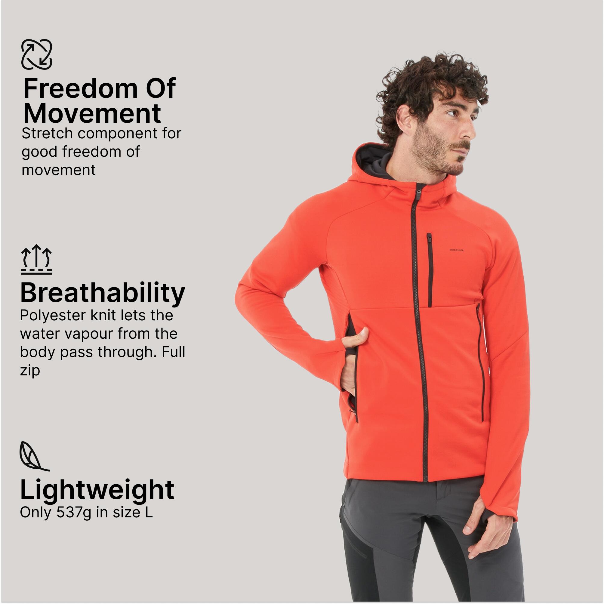 Men's Hiking Fleece Jacket - MH500 Hood