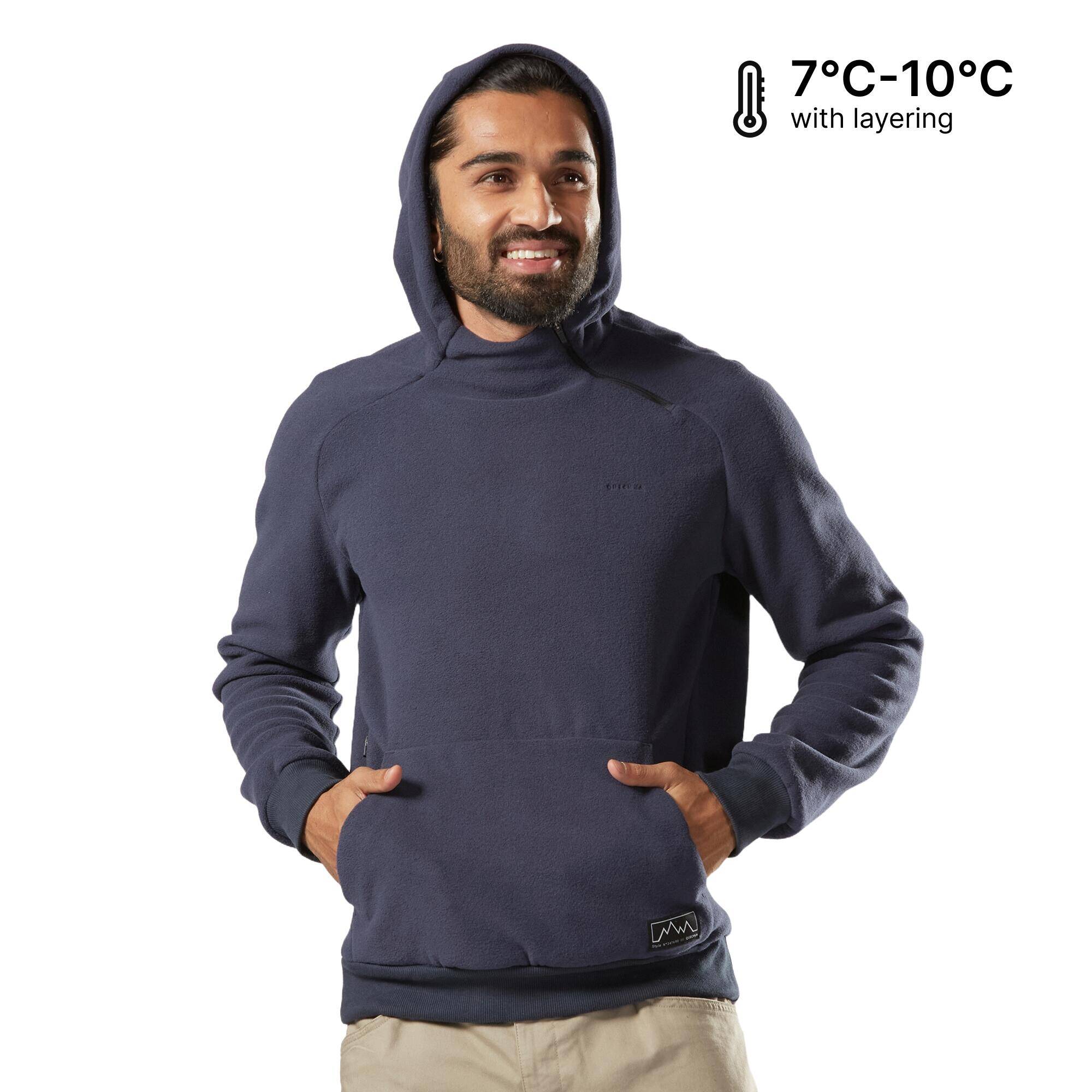 Men’s Hiking Hooded Fleece Sweatshirt - MH100