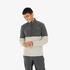 Men’s mountain hiking fleece jacket MH500 - Half Zip - Beige