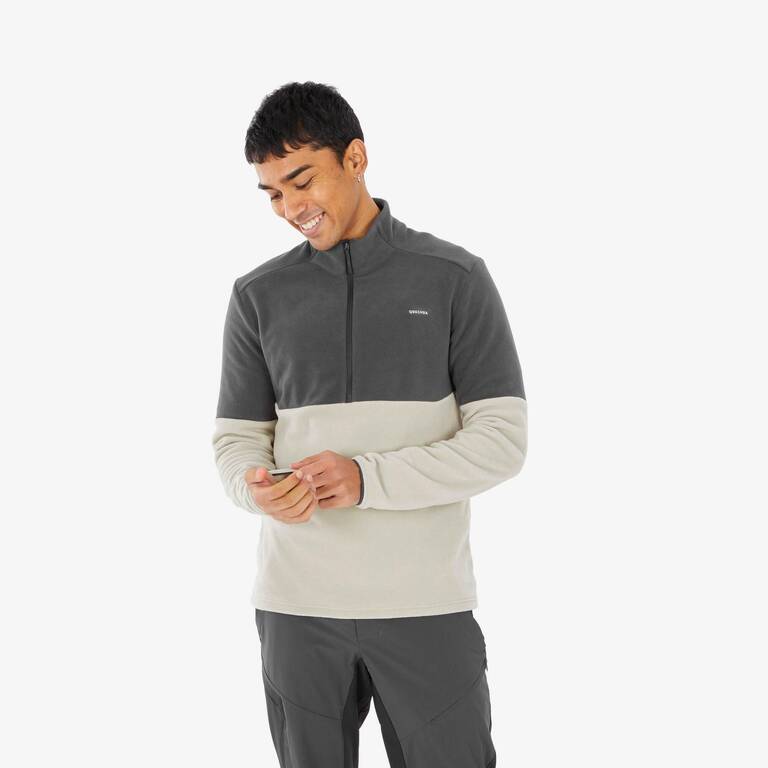 Men's Hiking Fleece MH 500 - Beige