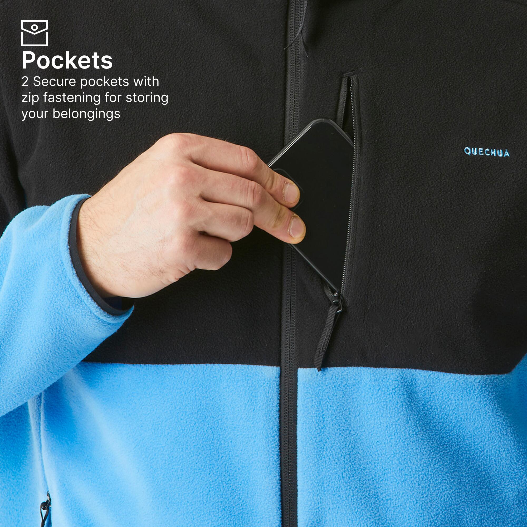 MEN'S HIKING FLEECE MH 500 - BLUE