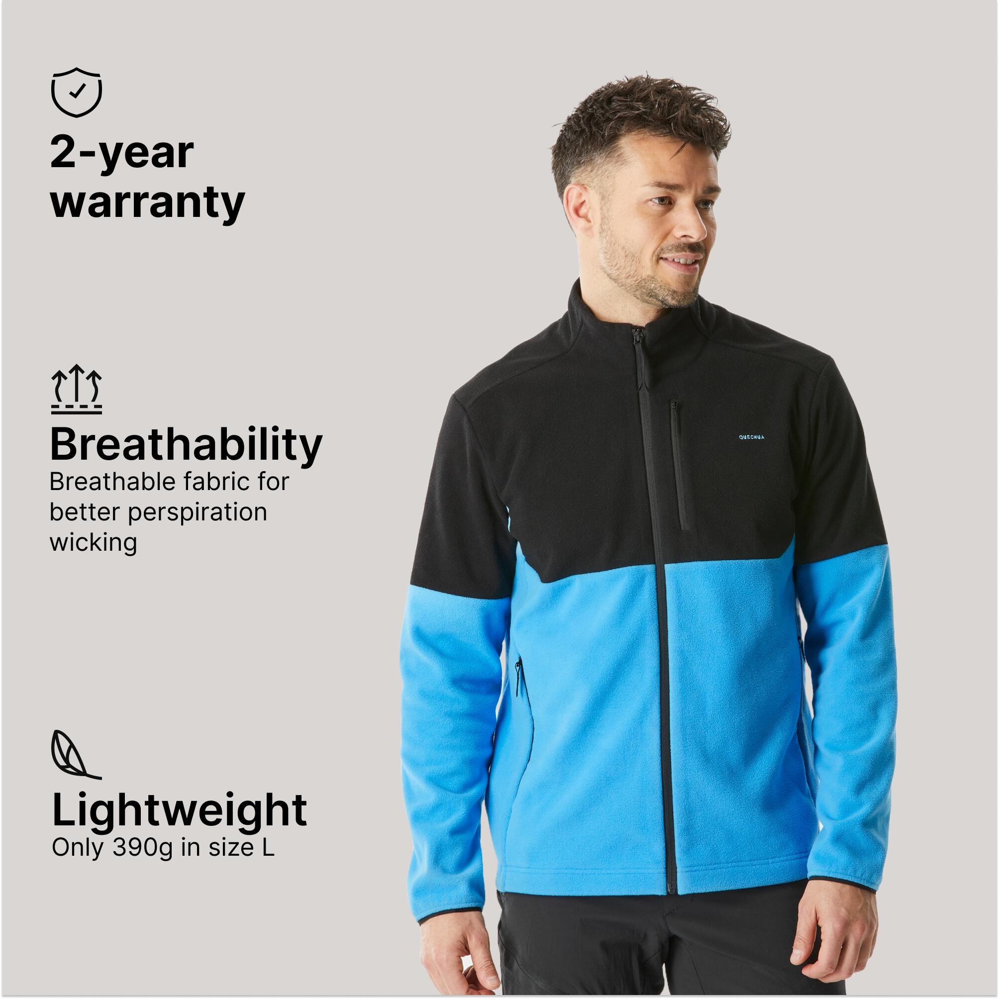 MEN'S HIKING FLEECE MH 500 - BLUE