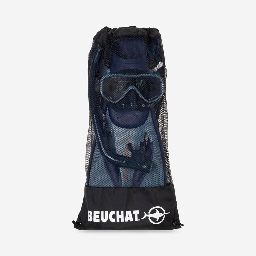 Snorkelling set fins mask snorkel FMS - Atoll blue