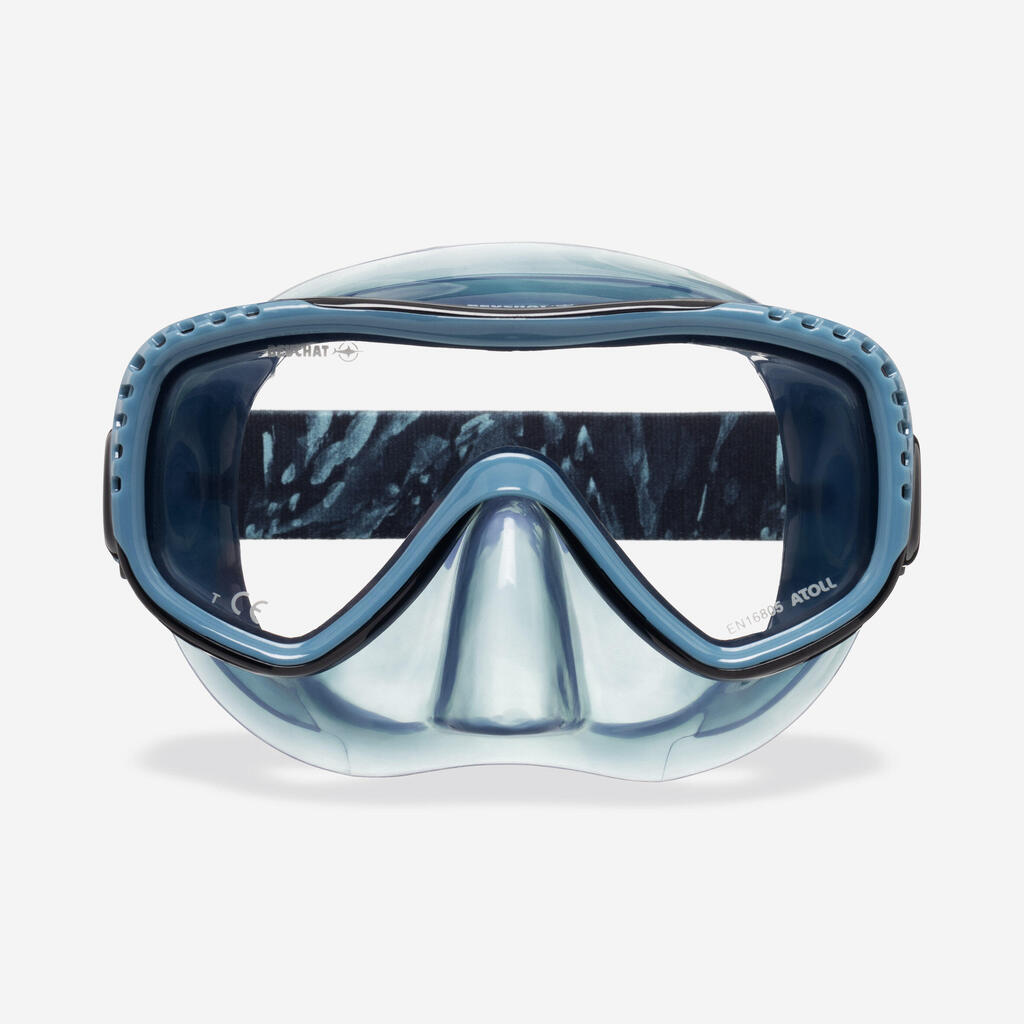 Snorkelling set fins mask snorkel FMS - Atoll blue