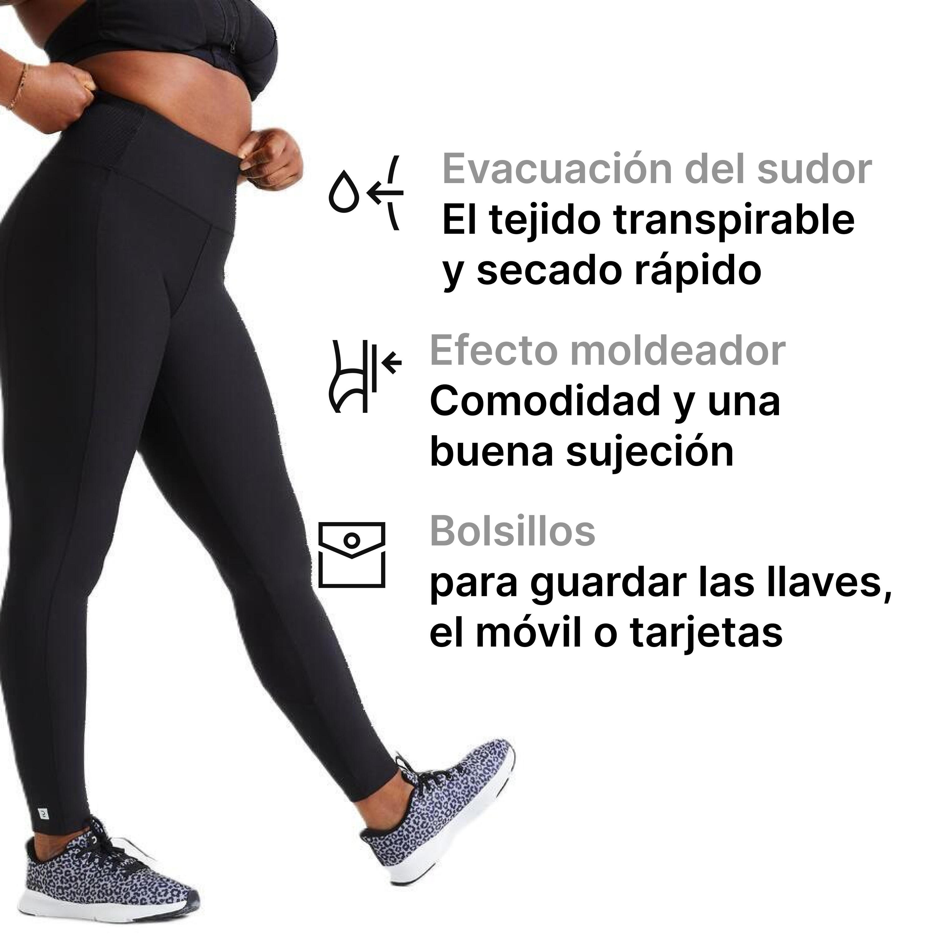 Leggings Fitness Mujer Negro Bolsillo Teléfono 2/9