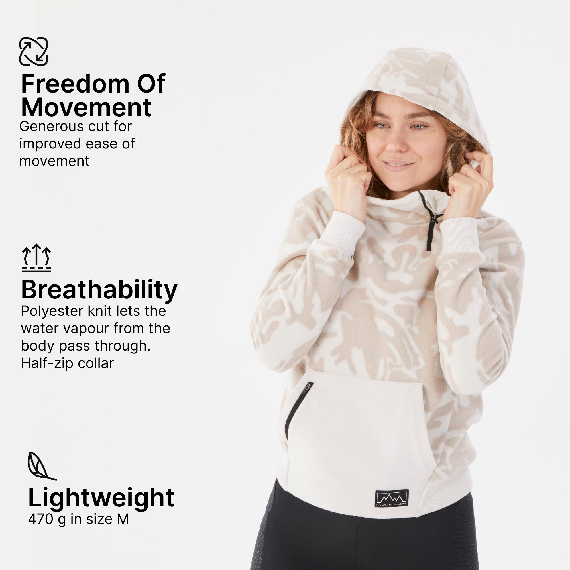 Women's Hiking Fleece Sweatshirt MH100