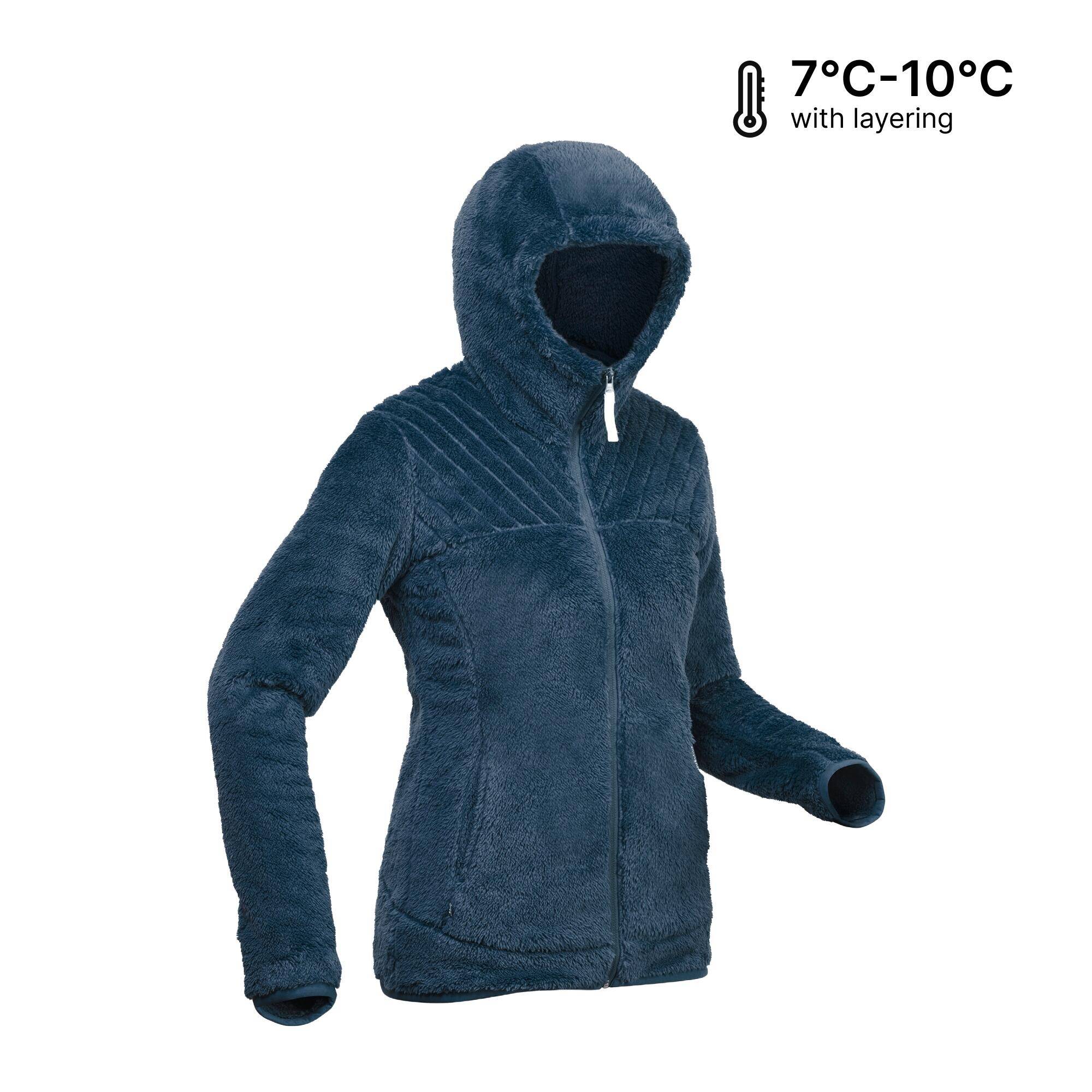 Women’s Warm Hiking Fleece - SH500 -  2