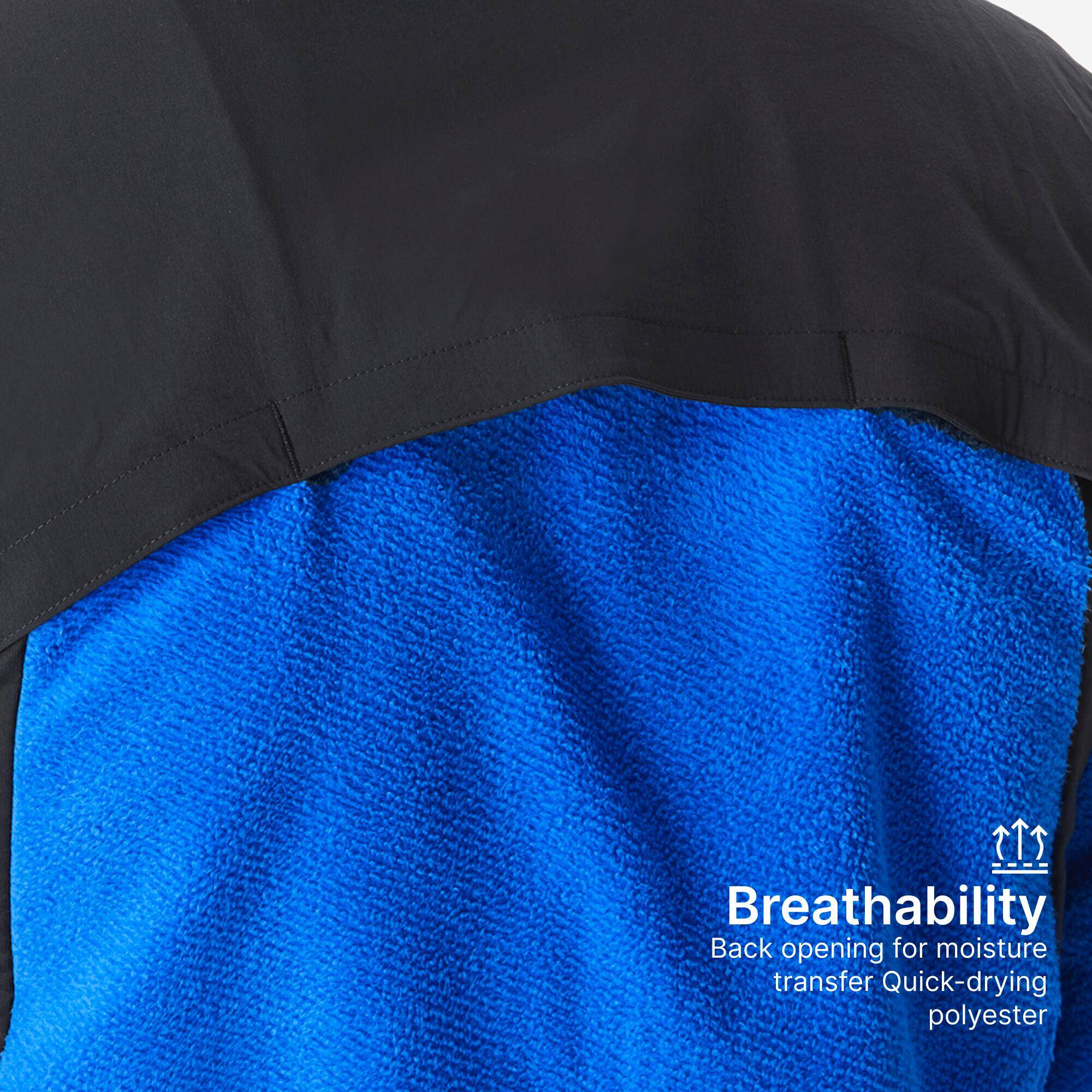 Men’s warm hiking fleece jacket, MH500 Mountain - Blue -  5