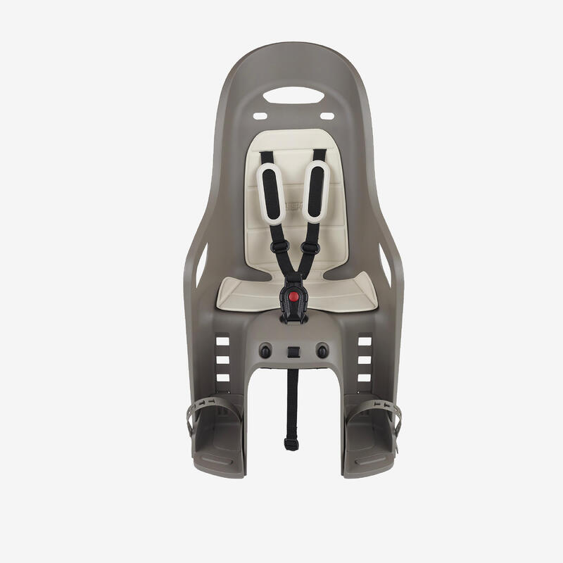 Siege bébé vélo Gruvi fixation porte bagages beige
