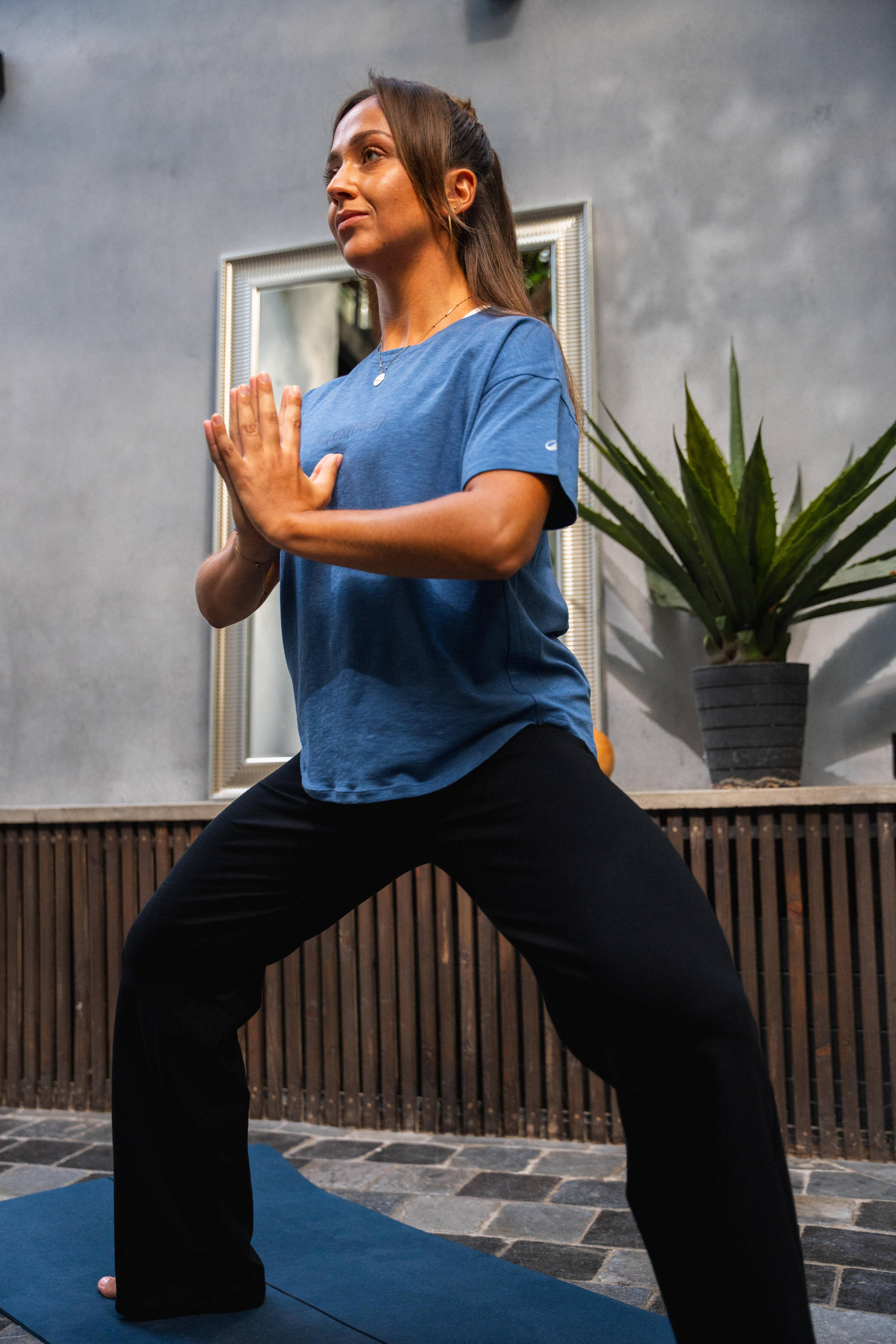 Women Yoga Pants, Stretchable, High-Waisted, Adjustable Fit, 500 - Ultra Black -  3