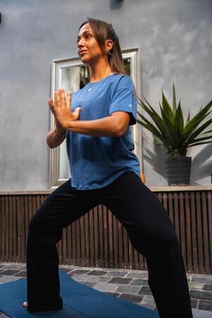 Штани жіночі для м’якої йоги з високою талією чорні