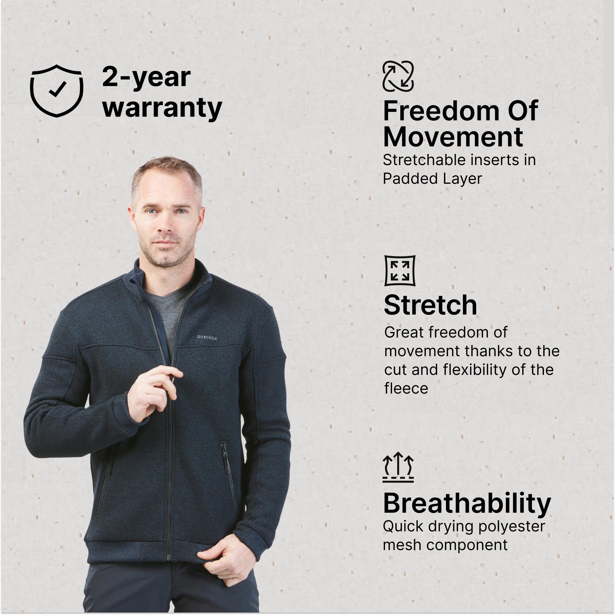 Men’s Warm Fleece Hiking Jacket - SH100