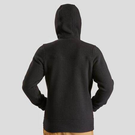 Толстовка флисовая теплая для походов мужская SH100 U-WARM