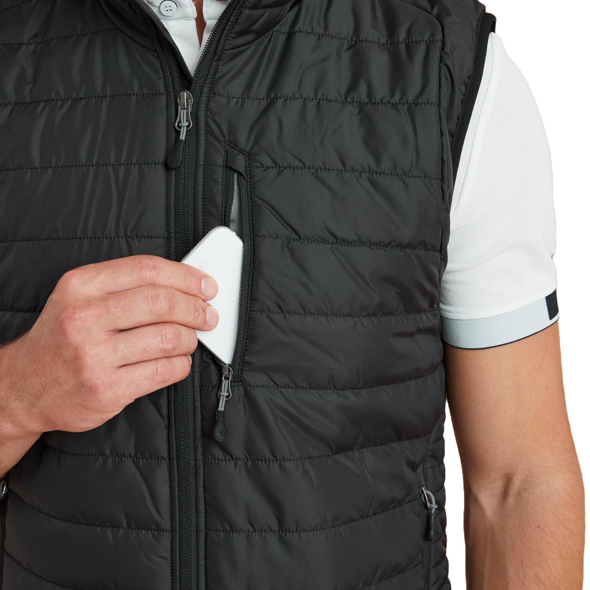 Men's Sleeveless Horse Riding Padded Jacket 100 - Black