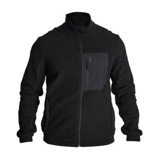 Men Warm 5-Pockets Insulating Fleece Jacket Black