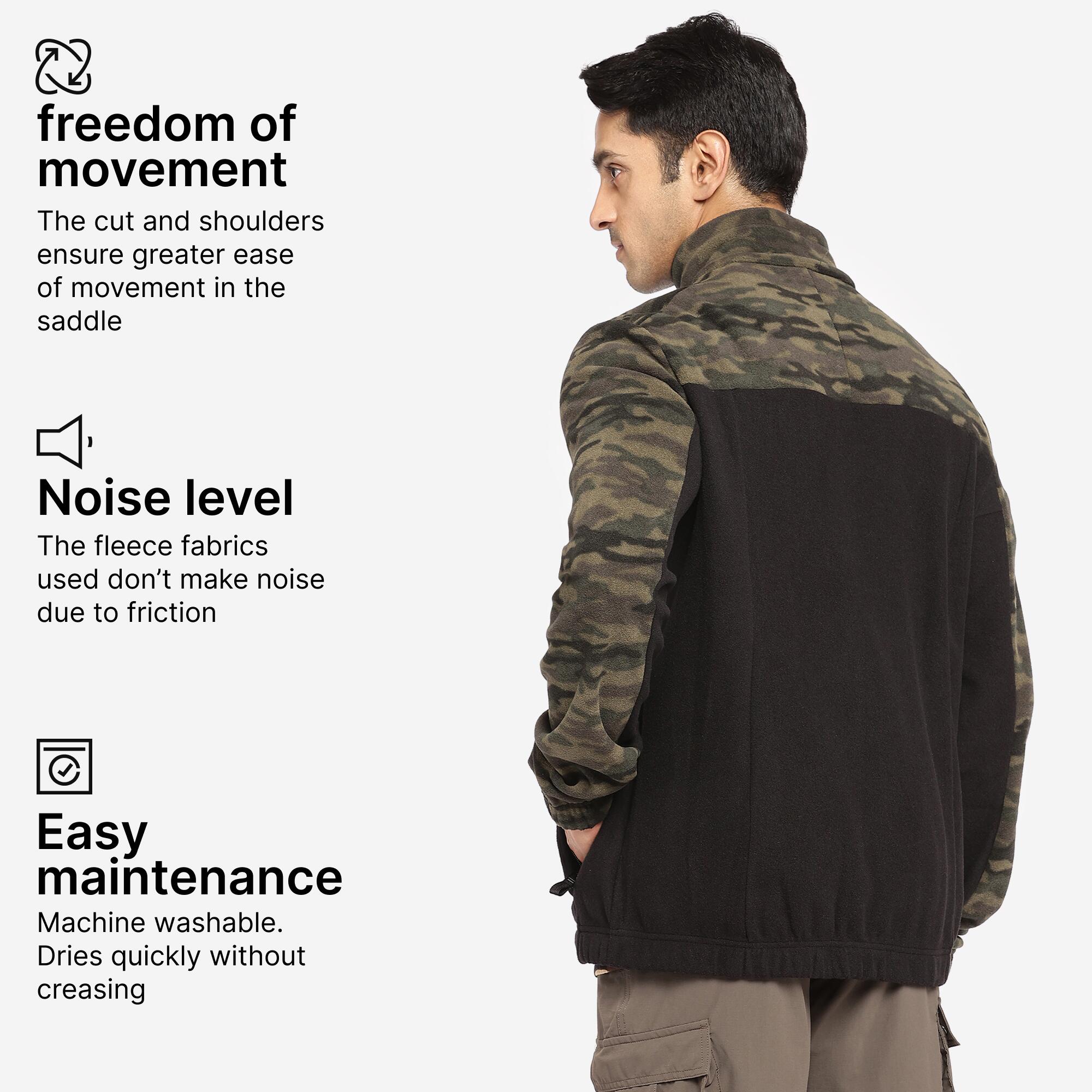 Men Fleece Army Military Camo Print SG500 - Camo Green/Black