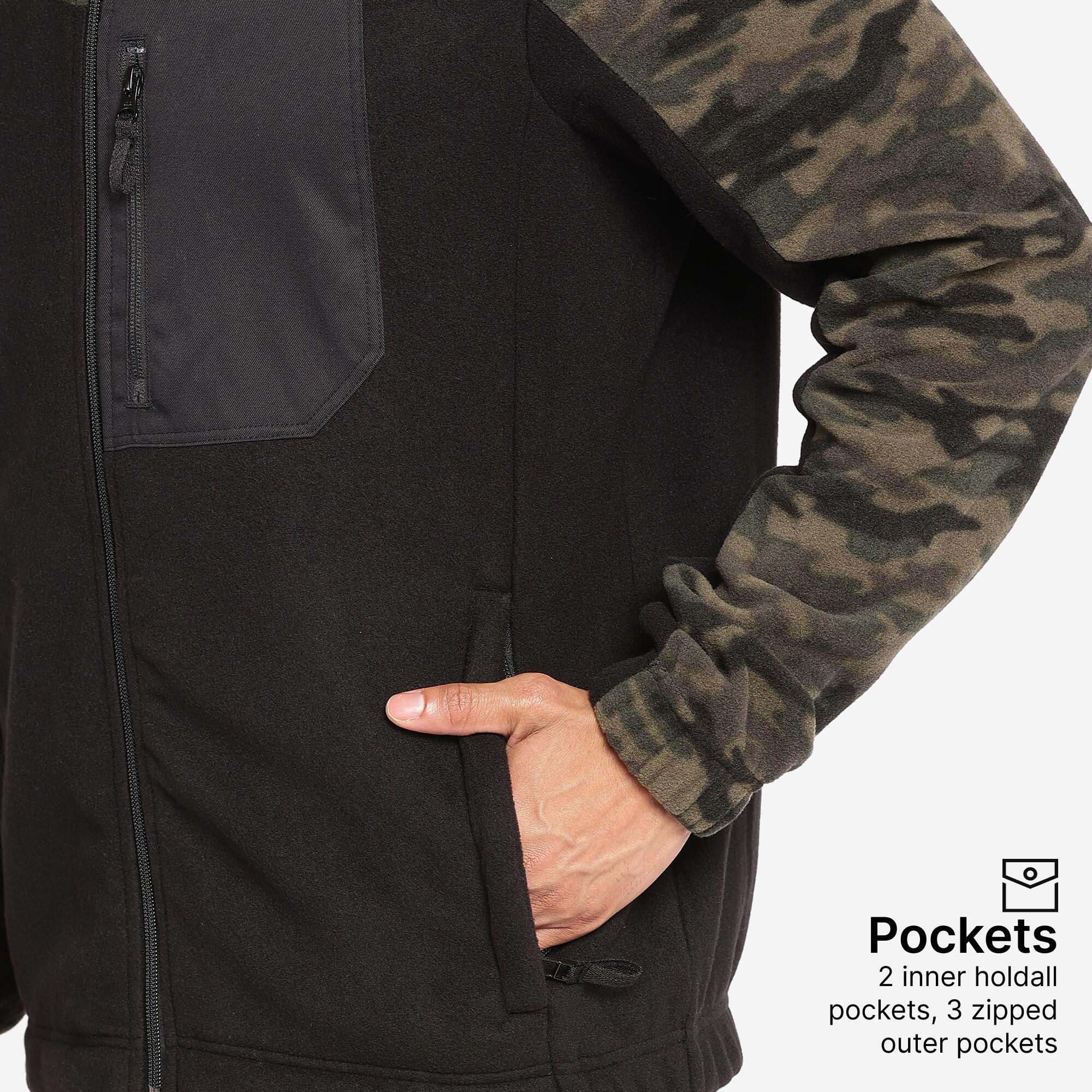 Men Fleece Army Military Camo Print SG500 - Camo Green/Black