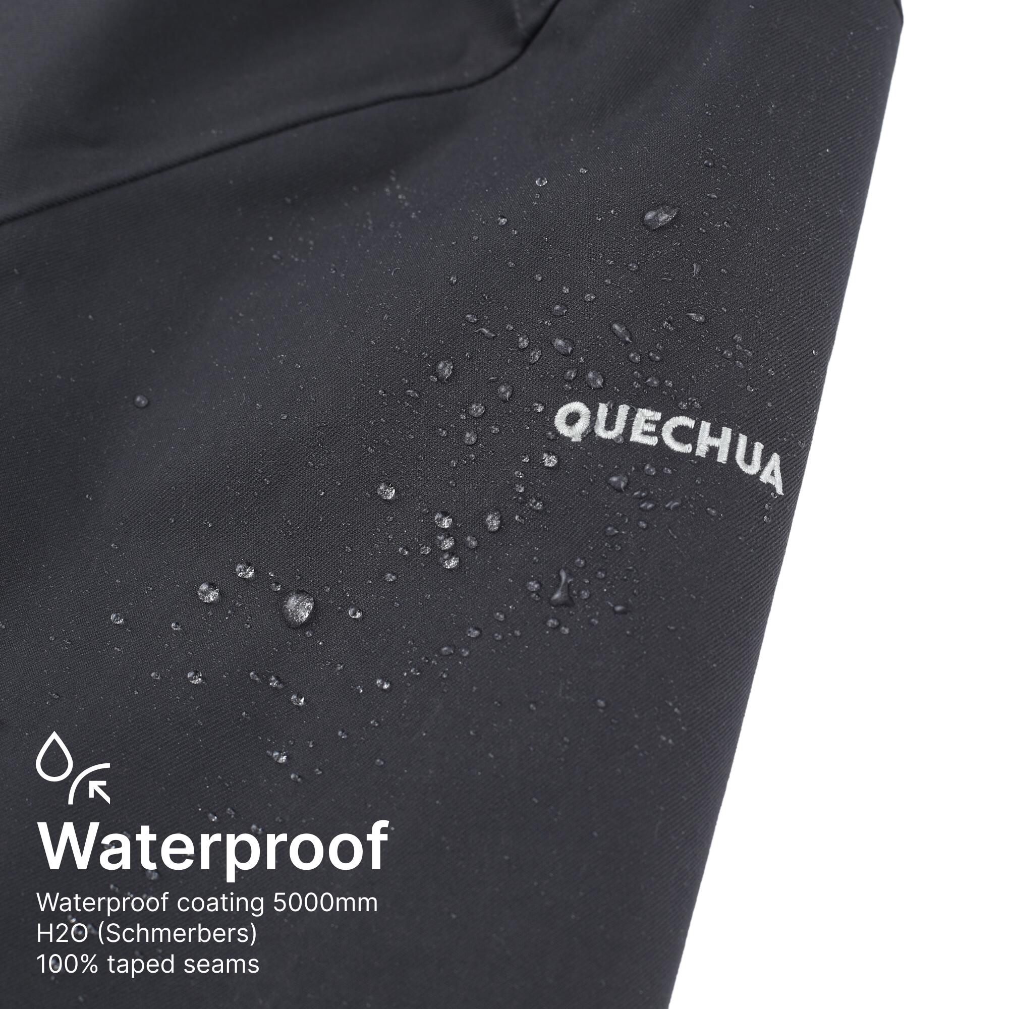 Men Full Zip Reinforced Rain Jacket with Zip Cover Flap Black - NH900