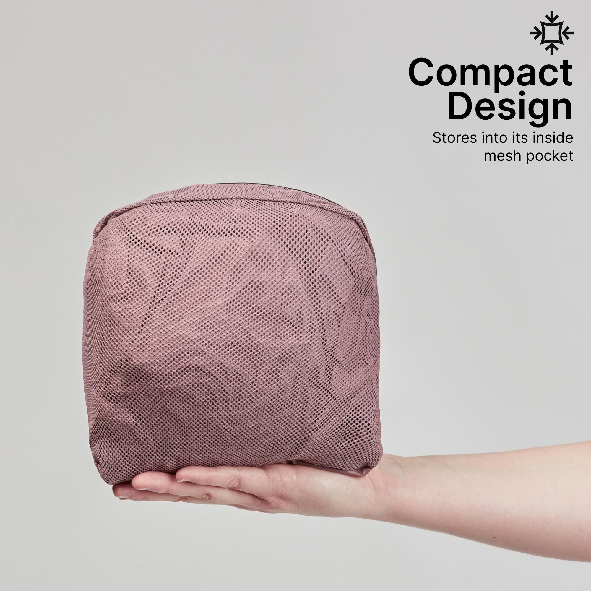 Women Waistbanded Rain Jacket with Storage Pouch Pink - NH150