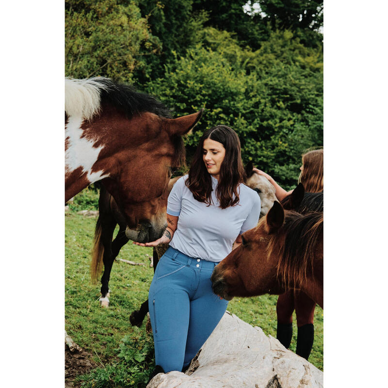 Tricou polo Echitație HERITAGE Bleumarin Damă