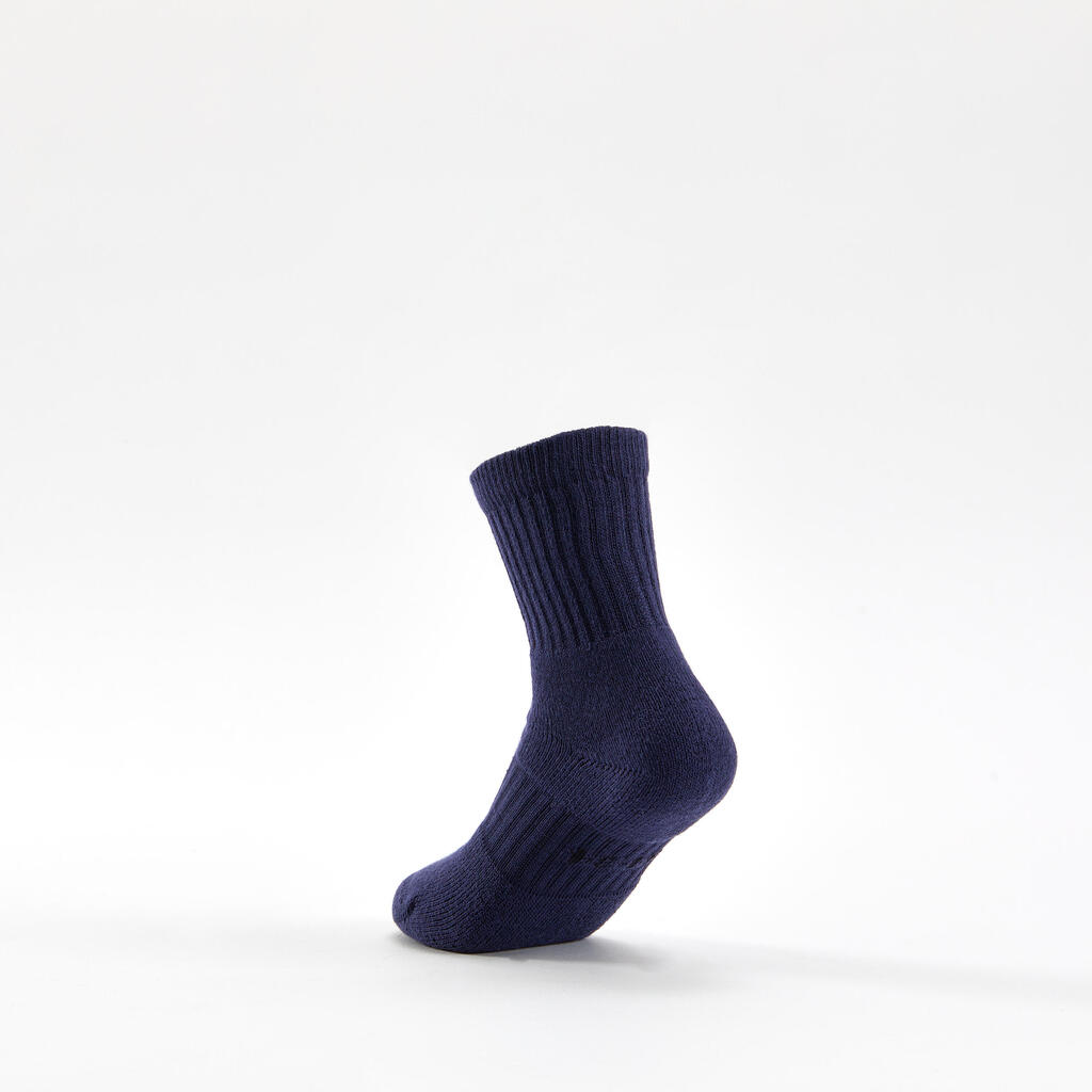 Kinder Tennissocken High 3er-Pack - RS500 weiss/blau
