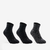 CHAUSSETTES DE SPORT ENFANT HAUTES DECATHLON RS 500 NOIR GRIS LOT DE 3